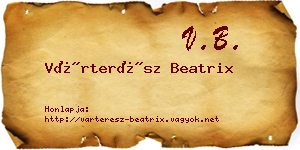 Várterész Beatrix névjegykártya